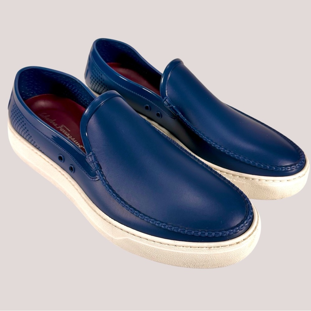 Salvatore Ferragamo Men's  Fury 2 Synthetic Loafers/Boat Shoes Size 9